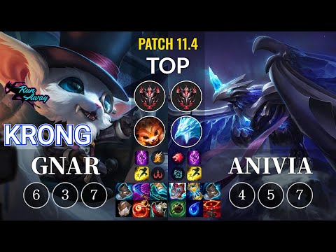 RNW KronG Gnar vs Anivia Top - KR Patch 11.4