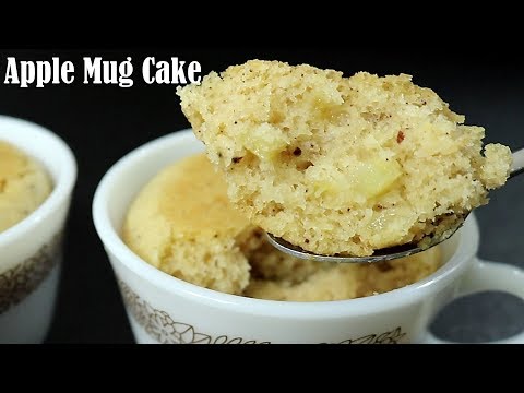 SUPER SOFT APPLE MUG CAKE RECIPE – HOW TO MAKE EGGLESS MUG CAKE WITHOUT OVEN