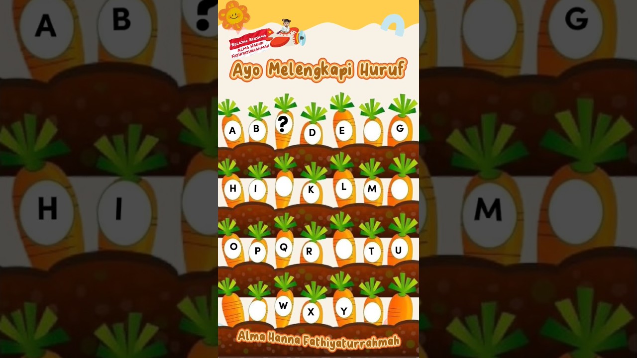 Melengkapi Huruf ABCDE Huruf Besar | Belajar Anak Sehari-hari 💖 Belajar Balita PAUD TK SD