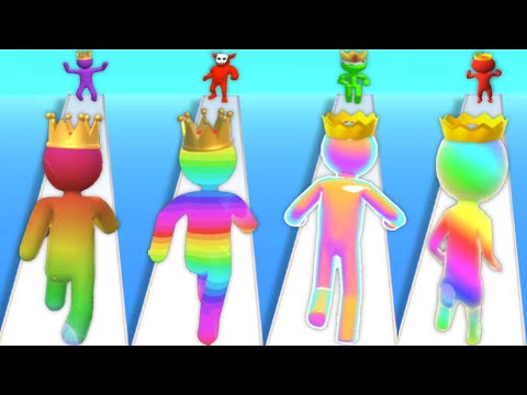 GIANT RUSH vs COLOR RUN STICKMAN vs SIZE UP vs SOLO LEVELING - Quadruple Game