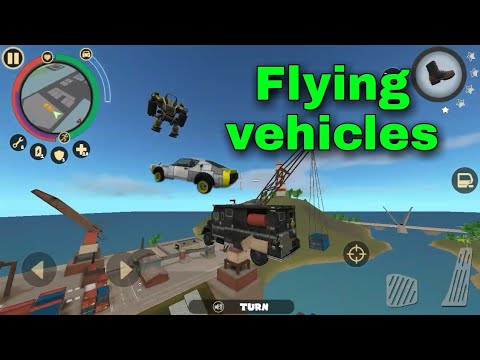 Flying vehicles by jumber in rope hero vice town game - funny moments
