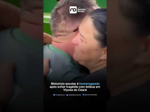 🔵 CEARÁ | Motorista escolar é homenageado após evitar tragédia com ônibus em Viçosa do Ceará