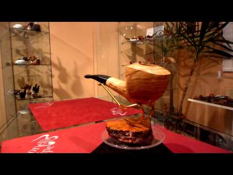 Pipa olivastro half bent pot fatta a mano - www.paronellipipe.it