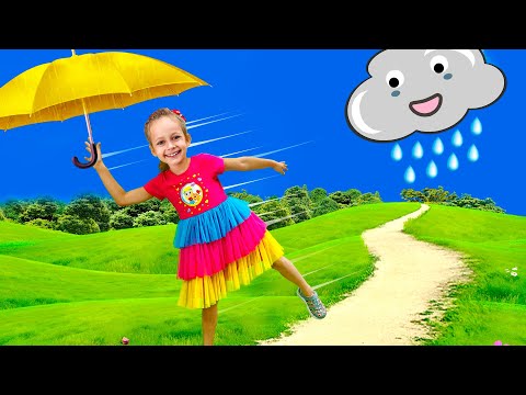 Rain Rain Go Away Song with Maya and Little Baby Doll Mary