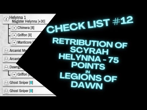 WARMACHINE ARMY LIST! - Retribution of Scyrah - Helynna in Legions of Dawn - 75 POINTS