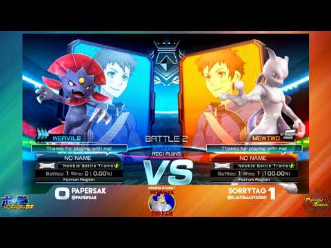 PaperSak (Weavile) vs SorryTag (Mewtwo) Pokken at Legendary Wolf Games - 1/09/18