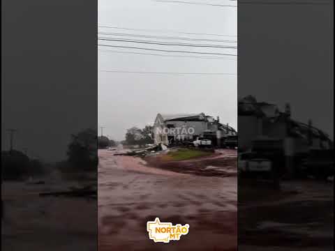 Temporal com ventos fortes causa destruição e prejuízos em Brasnorte