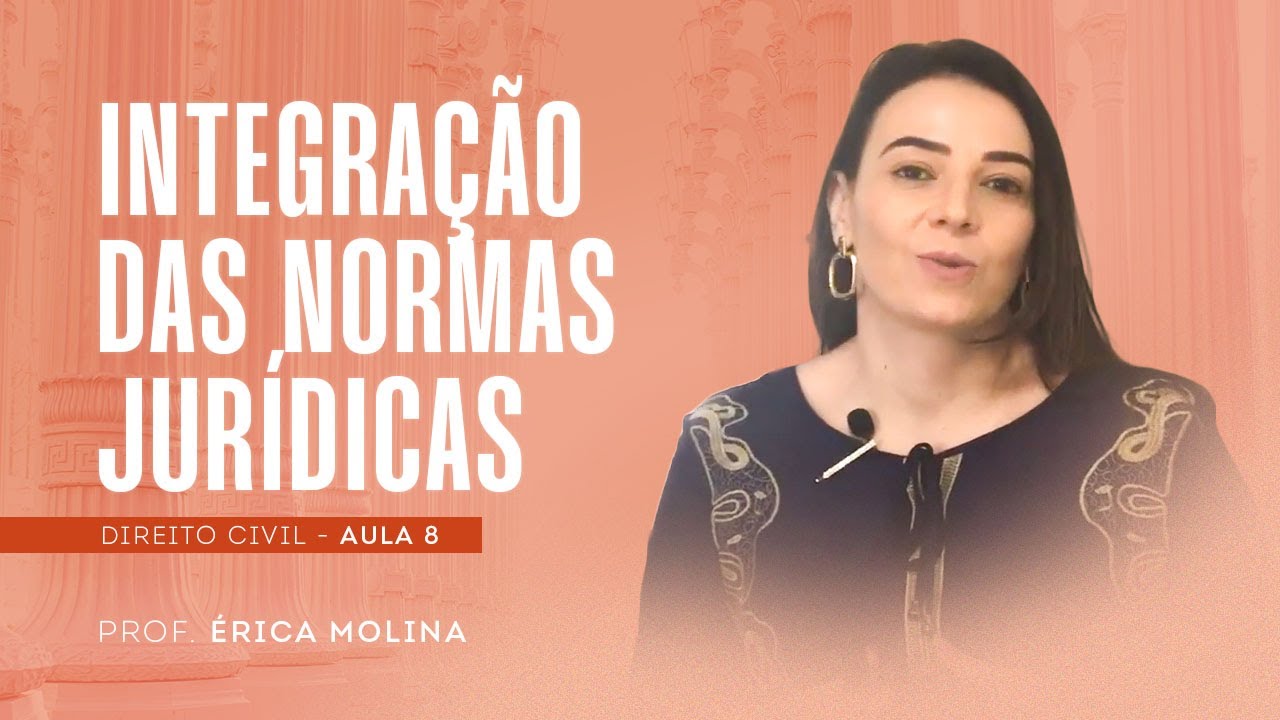 INTEGRAÇÃO DAS NORMAS JURÍDICAS - PROF. ÉRICA MOLINA