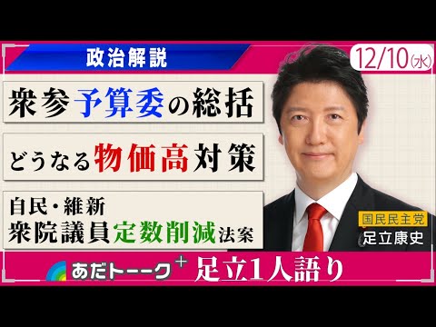 【足立康史１人語り】予算委員会の総括・物価高対策・衆議院議員定数削減法案