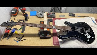 Video thumbnail for Squier MB-4 Skull and Crossbones Pirate Bass Alive Again by Stringman Guitars