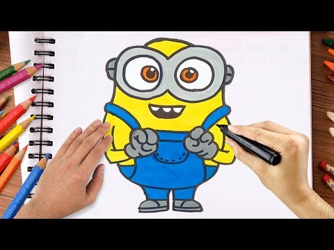 #Drawing #for #kids How to draw Bob Minions Supper easy