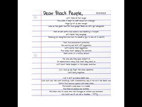 PBD Grey - Dear Black People  (Official Audio)