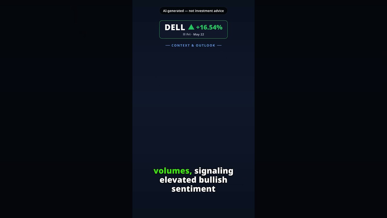 Why Is Dell Technologies Stock Soaring Today? DELL +16.54% (May 22)