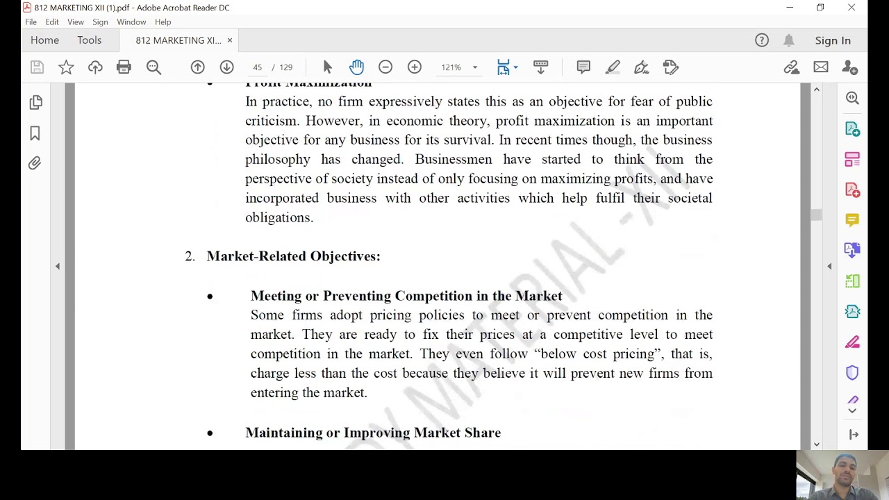 Chapter 2 pricing -  marketing