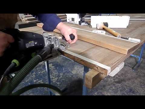 WOODMAN: Shortening table top (3) - DOMINO XL in action