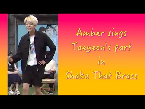 AMBER sings Taeyeon's part in Shake that Brass 150804