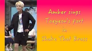 Download lagu AMBER sings Taeyeon's part in Shake that Brass 150804 mp3