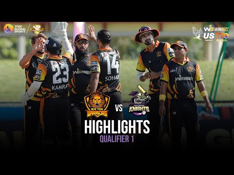 US Masters T10 2023, Qualifier 1 Highlights: New York Warriors vs California Knights |  Match 22