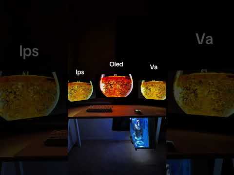 Oled vs ips vs VA panel. #pcsettings #gamingsetup #gaming #desksetup #monitor #display #pc #like