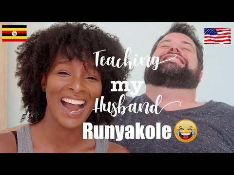 TEACHING MY AMERICAN HUSBAND MY LANGUAGE - RUNYAKOLE!! *HILARIOUS*
