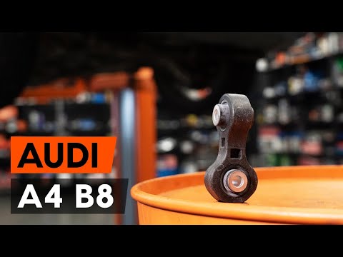 How to change rear anti roll bar link / rear drop link on Audi A4 B8 Saloon [TUTORIAL AUTODOC]