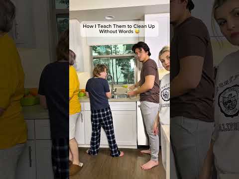 How I Teach Them to Clean Up Without Words 😅 #funnyfamily #family #comedy #humor #funnyvideos