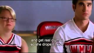 Glee Roz, Blaine and Becky Scene