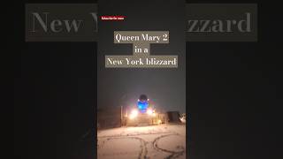 New York blizzard on Queen Mary 2! Sailing in to a -6C snowstorm #Cruise #cunard #cruiseship