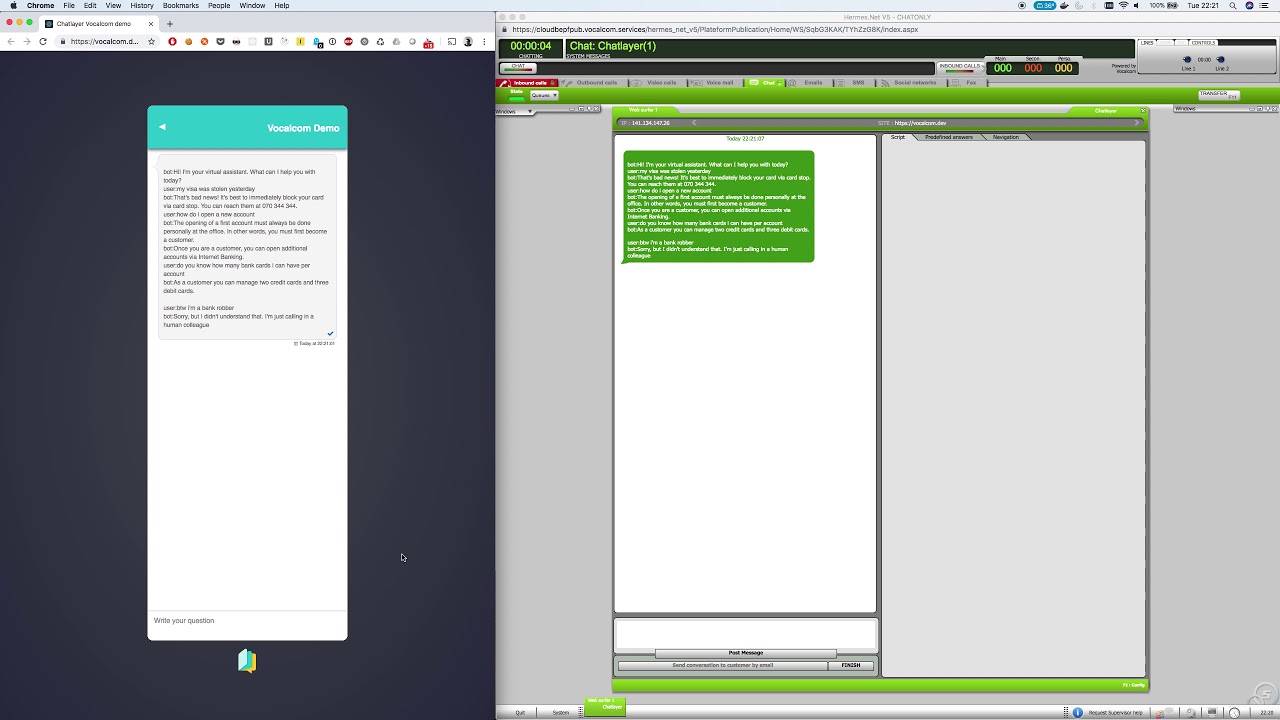 Chatlayer Vocalcom Integration