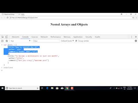 26 Nested Arrays And Objects