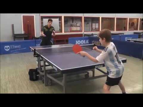 Imre Hedemans training with Jean Paul Montanus at Docos tafeltennis