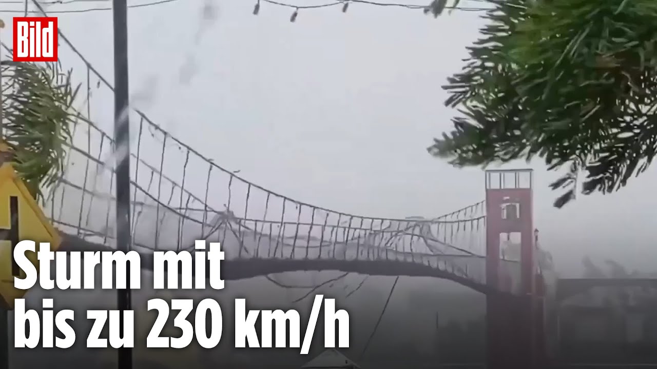 Philippinen: Taifun verdreht Brücke wie Gummi