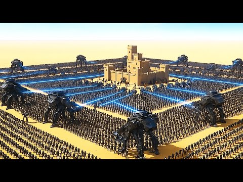 A Tsunami of 6,000,000 Monsters Attacks T45 Power Armor Soldiers - UEBS 2