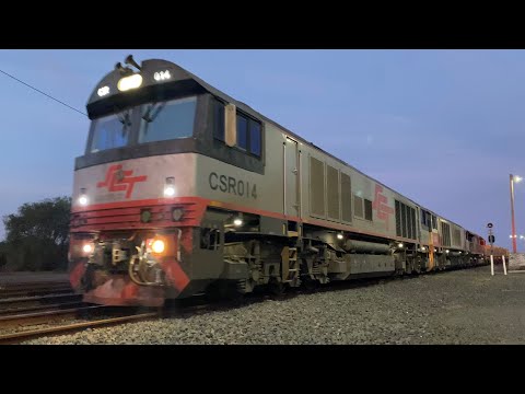 Down 1MP9 SCT freight all Steel train with CSR014 CSR004 SCT010 departing Gheringhap loop 4/5/2025