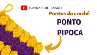 Como fazer ponto pipoca de crochê | Passo a passo fácil