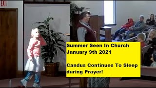 UNSEEN FOOTAGE! Summer Walks Around and Clings to Robin In Church While Candus Sleeps!
