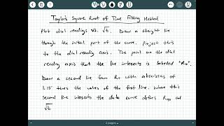 Taylor's Square Root of Time Fitting Method