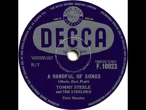 UK New Entry 1957 (115b) Tommy Steele & The Steelmen - A Handful Of Songs