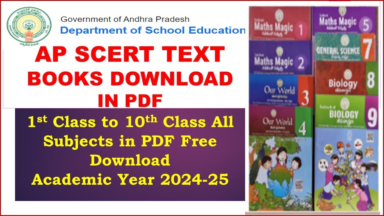 How to Download AP SCERT Text Books from 1st Class to 10th Class in PDF for  Academic Year 2024-25