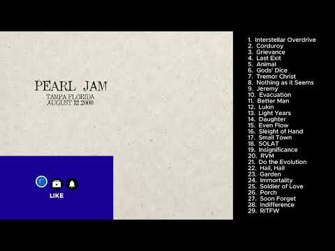 Pearl Jam August 12, 2000 Tampa Florida Full Show LIVE Music Concert Set Alternative Starlink SpaceX