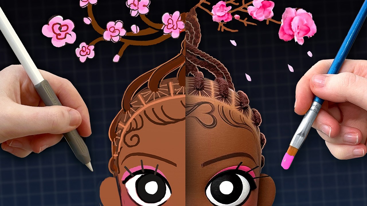 creating a *CHERRY BLOSSOM BRAIDS* sculpture