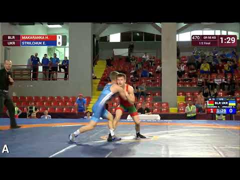 1/2 GR - 55 kg: H. MAKARANKA (BLR) v. E. STRILCHUK (UKR)