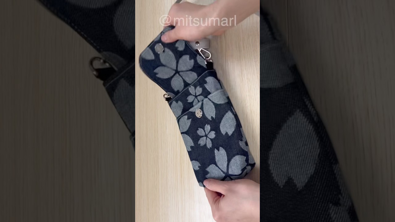 大好きスマホショルダーが出来るまで🌸#sewing #diy #ハンドメイド #handmade #sewingtutorial #short #shorts #バッグの作り方 #桜#デニム