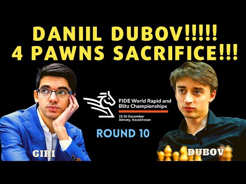 DANIIL DUBOV!!!!! SAN GAWA UTAK MO?? IDOL!  Giri vs Dubov!  Rapid World Championship 2022 Round 10