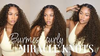 62| DIY #4 Dark Brown Burmese Curly Miracle Knots (40 Total Braids) Ft. EayonHair