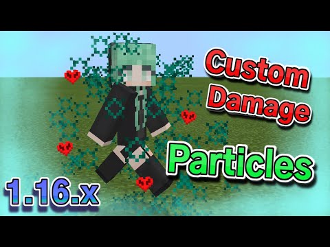 Custom damage particles ("sharpness particles") resource pack showcase - bedrock edition 1.16.x