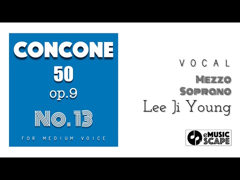 Concone 50, Op.9 No.13 (Medium Voice with Vocal)