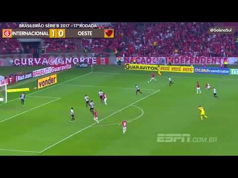 Internacional 2 X 0 Oeste-SP - Gols - Série B do Brasileirão 2017