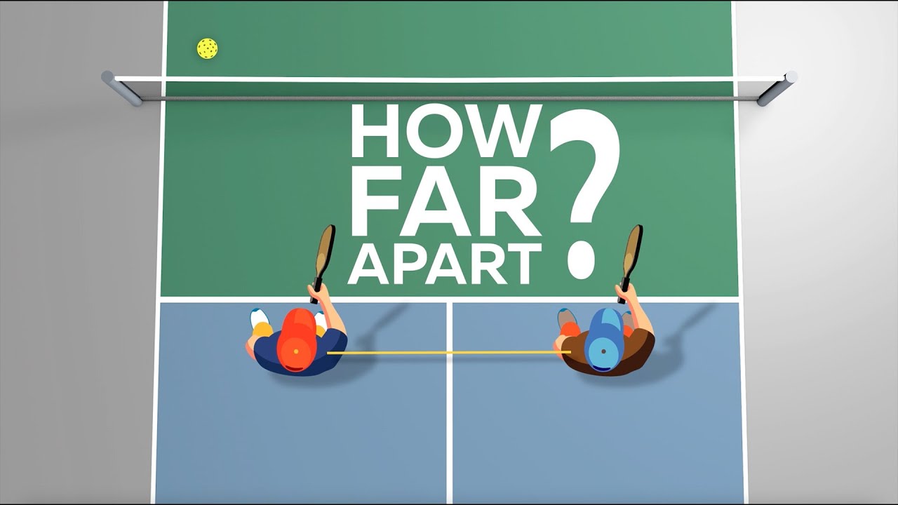 How far apart should I be from my pickleball partner?
