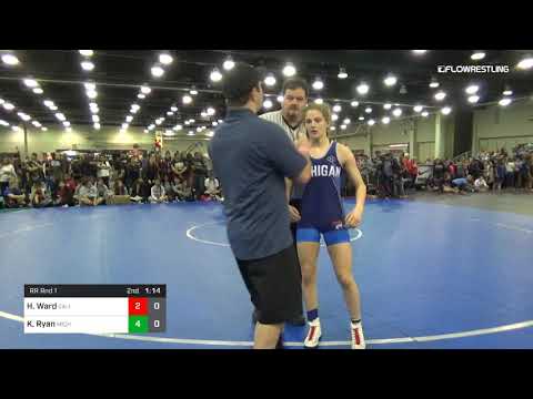 100 Lbs Rr Rnd 1 Hailey Ward California Red Vs Kendra Ryan Michigan Dual